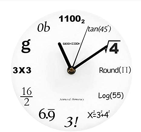 Amazon.com: Ayzr Pop Quiz Math Wall Clock Science Mathematics Equation Wall  Watch Clocks Modern Design Math Nerd Graduation Gift Home Decor Clock  12inch(30cm): Home & Kitchen